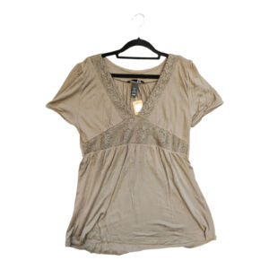Damen Shirt mit V-Ausschnitt - H&M - L